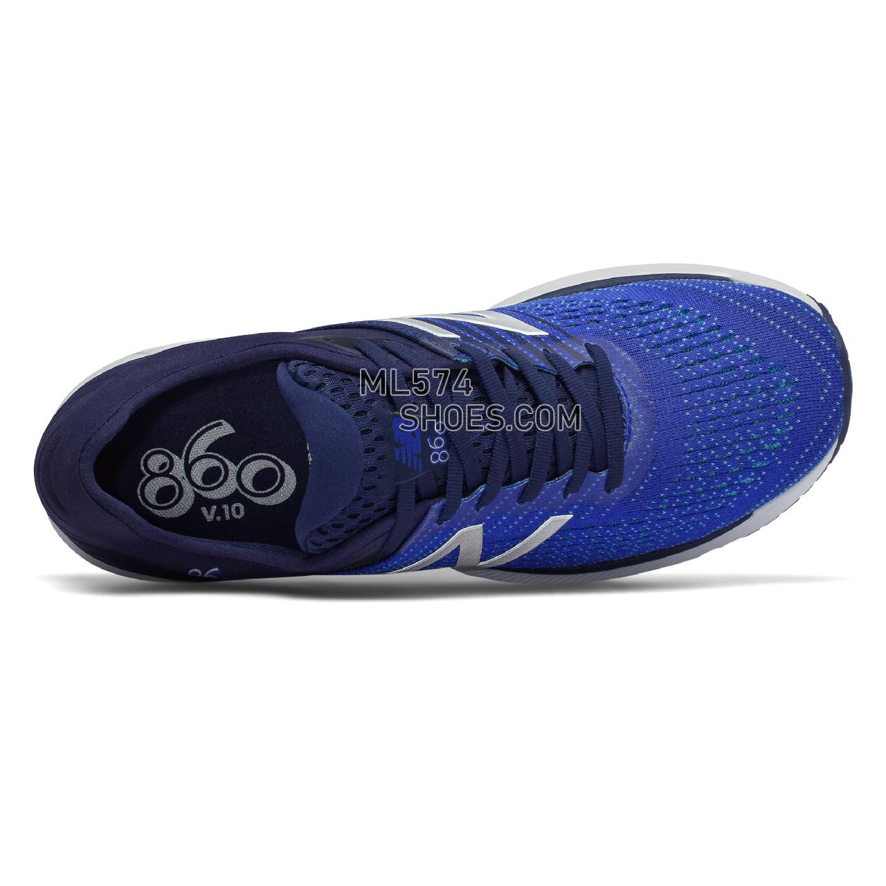 New Balance 860v10 - Men's Stability Running - UV Blue with Bayside and Pigment - M860B10