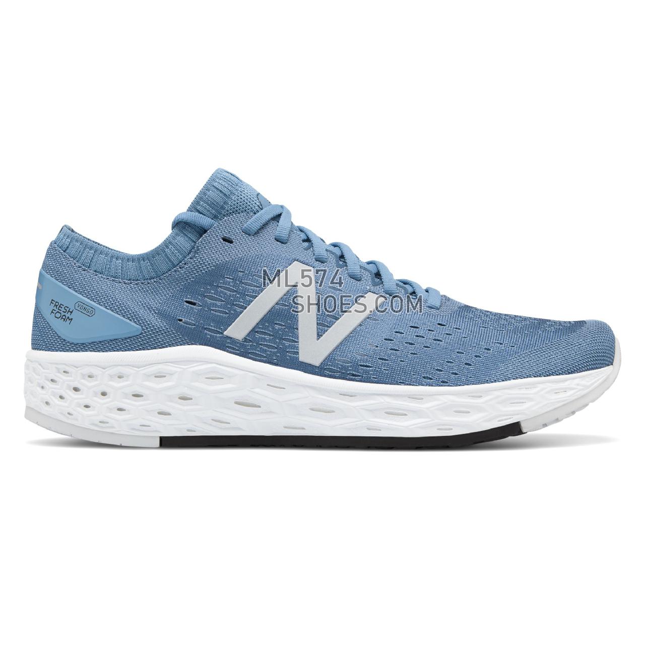 New Balance Fresh Foam Vongo v4 - Men's Stability Running - Chambray with Lyons Blue and Energy Red - MVNGOLB4