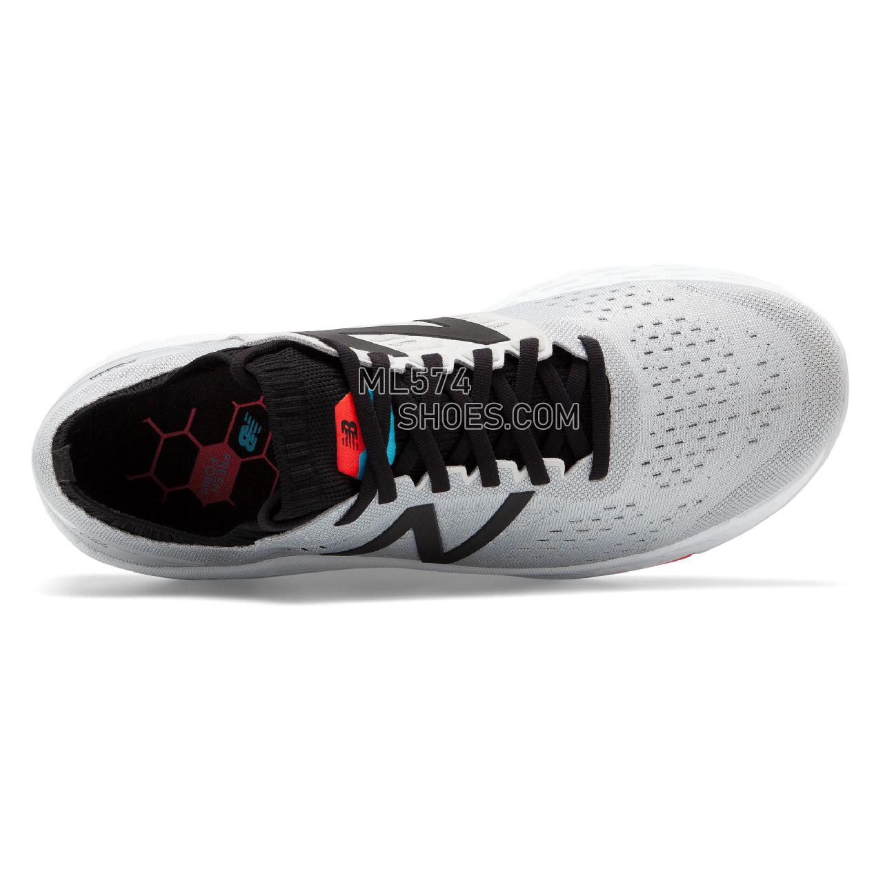 New Balance Fresh Foam Vongo v4 - Men's Stability Running - Light Aluminum with Black and Energy Red - MVNGOWG4