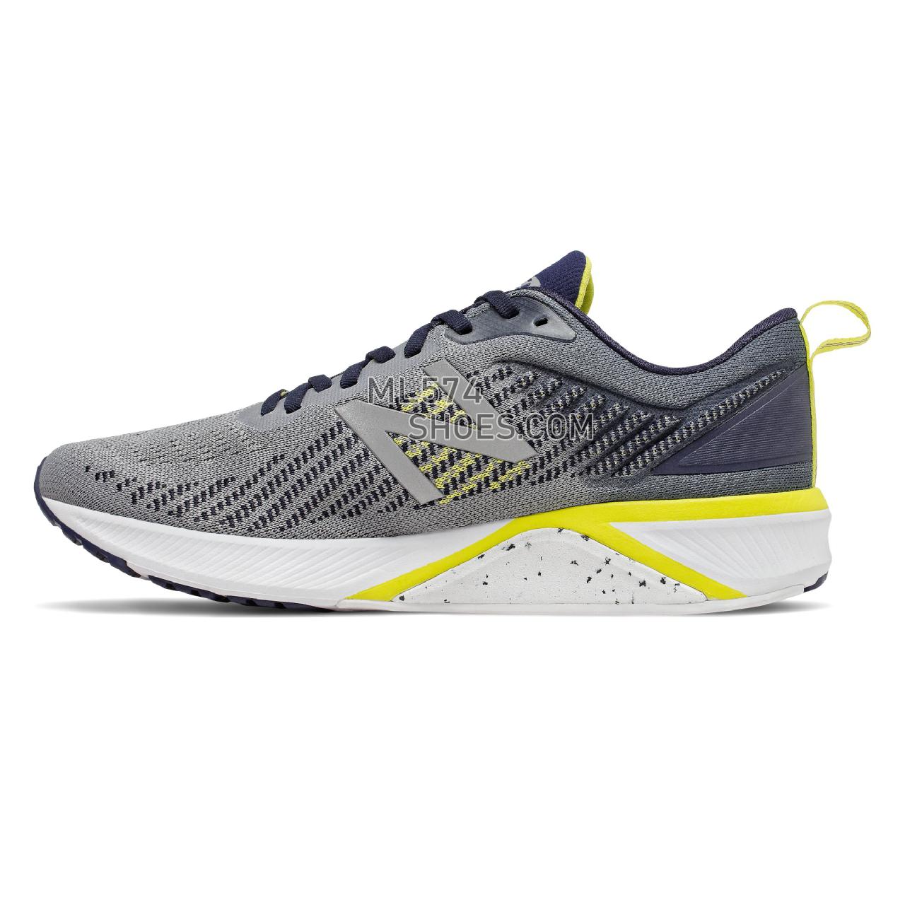 New Balance 870v5 - Men's Stability Running - Gunmetal with Pigment and Sulphur Yellow - M870GY5