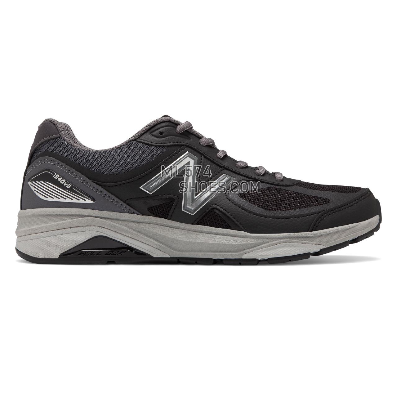 New Balance Made in US 1540v3 - Men's Motion Control Running - Black with Castlerock - M1540BK3