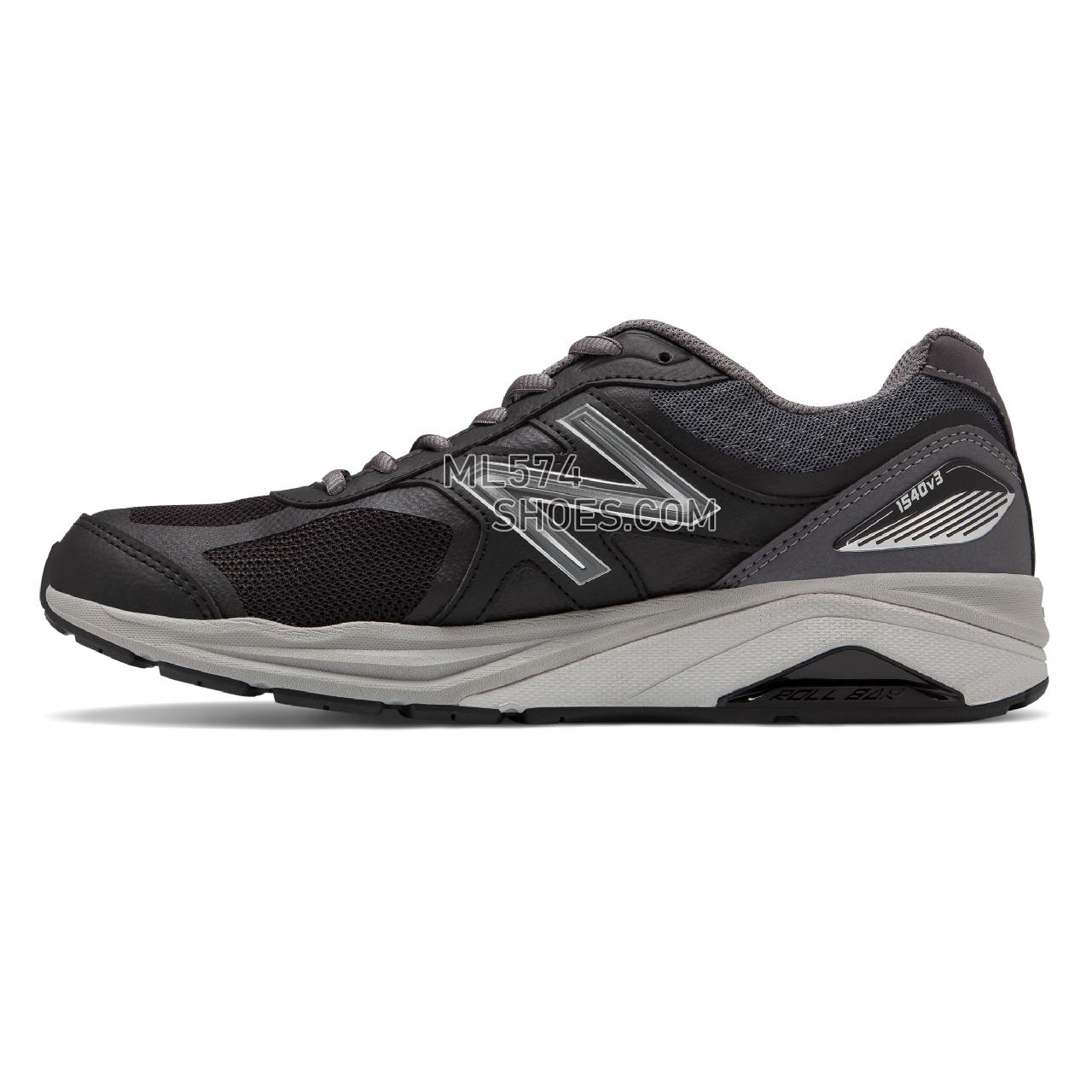 New Balance Made in US 1540v3 - Men's Motion Control Running - Black with Castlerock - M1540BK3