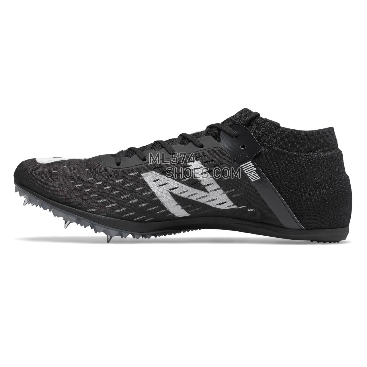 New Balance MD800v6 - Men's Race Running - Black with White - UMD800B6