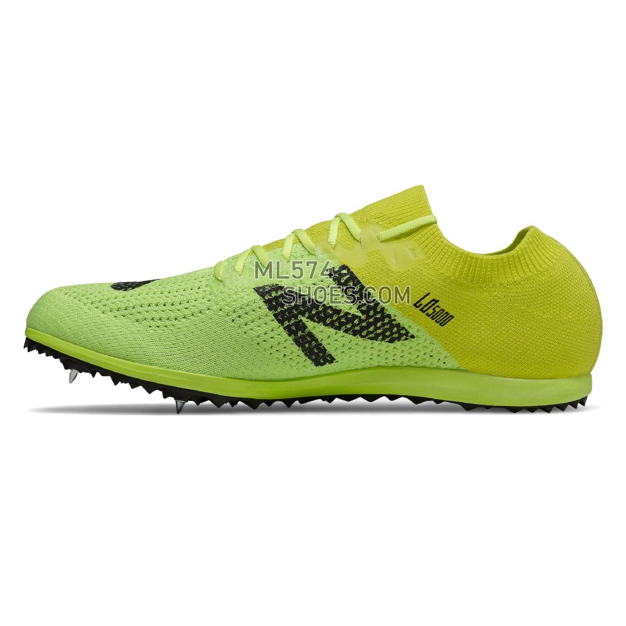New Balance LD5K v7 - Men's Race Running - Bleached Lime Glo with Sulphur Yellow and Black - MLD5KYB7