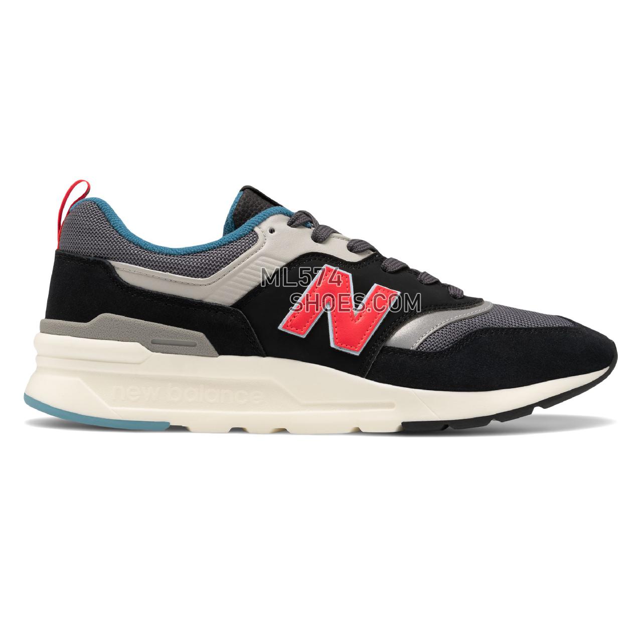 New Balance 997H - Men's Classic Sneakers - Magnet with Energy Red - CM997HAI