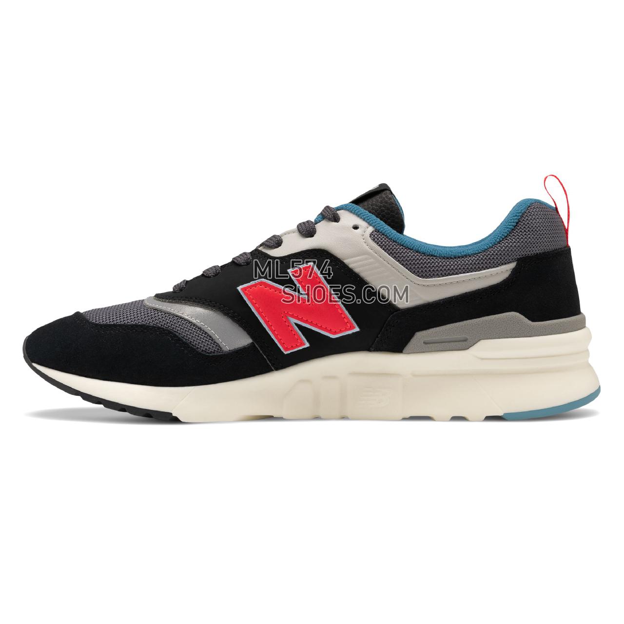 New Balance 997H - Men's Classic Sneakers - Magnet with Energy Red - CM997HAI