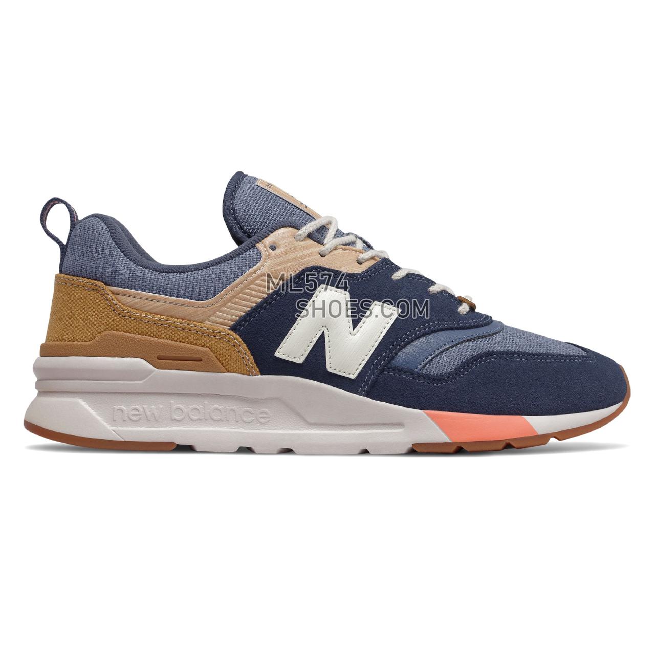 New Balance 997H Spring Hike - Men's Classic Sneakers - Navy with Workwear and White - CM997HAK