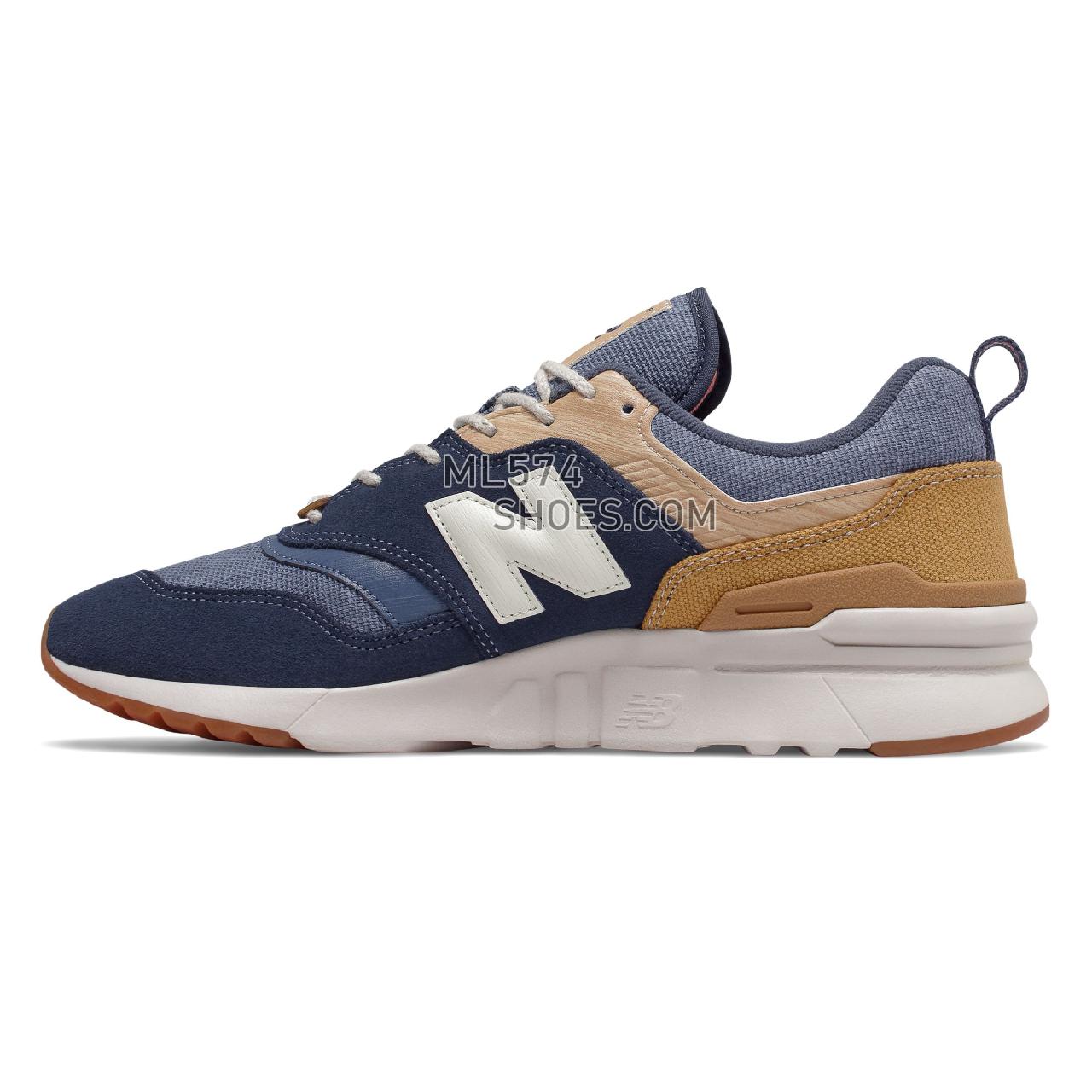 New Balance 997H Spring Hike - Men's Classic Sneakers - Navy with Workwear and White - CM997HAK