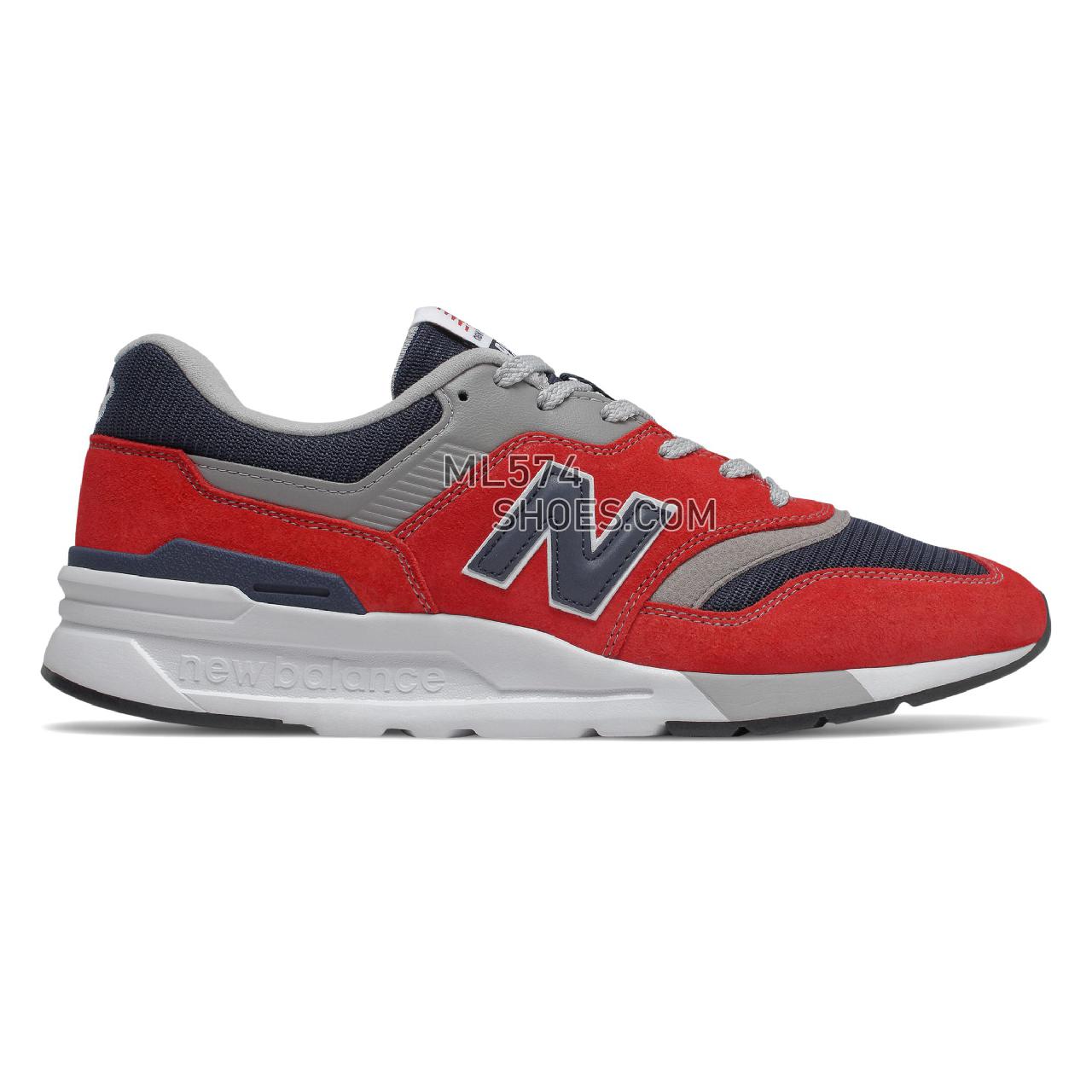 New Balance 997H - Men's Classic Sneakers - Team Red with Pigment - CM997HBJ