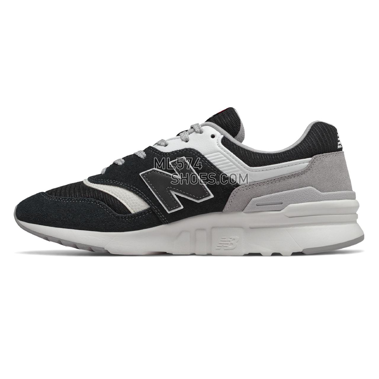 New Balance 997H - Men's Classic Sneakers - Black with Rain Cloud - CM997HDR