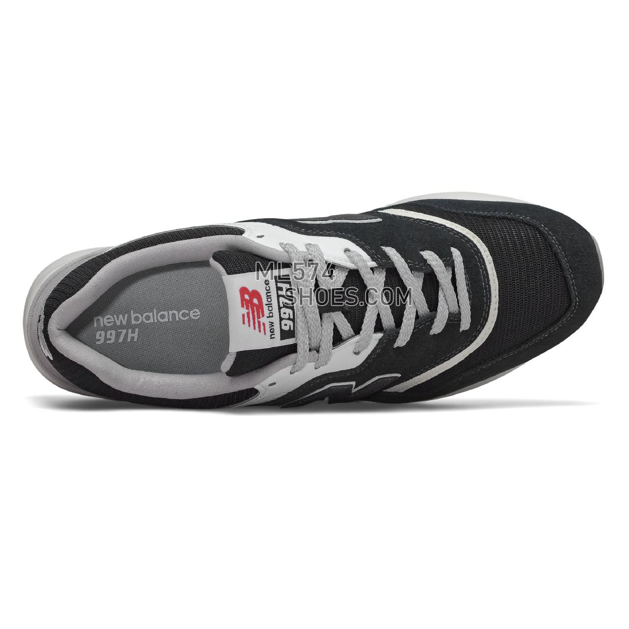 New Balance 997H - Men's Classic Sneakers - Black with Rain Cloud - CM997HDR