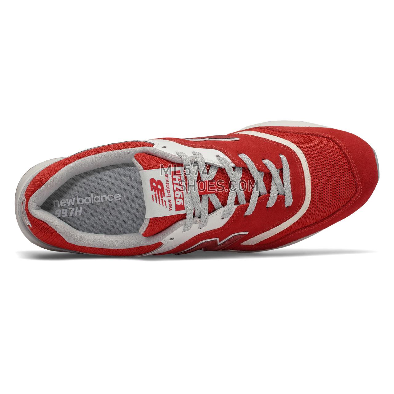 New Balance 997H - Men's Classic Sneakers - Team Red with Rain Cloud - CM997HDS