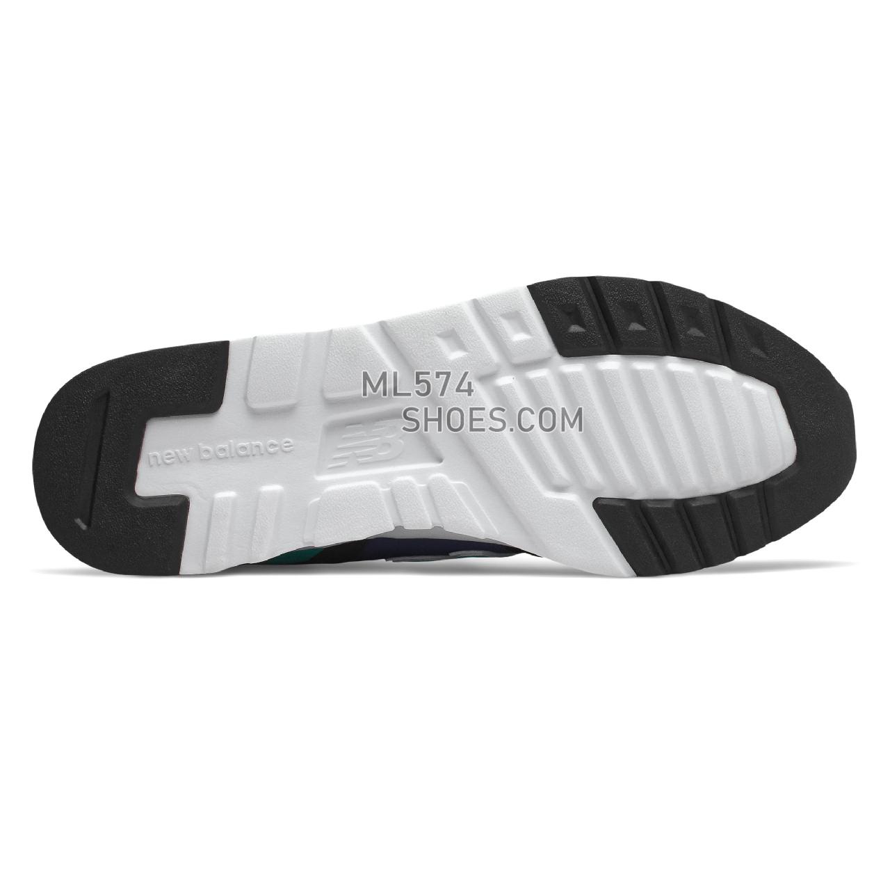 New Balance 997H - Men's Classic Sneakers - Black with Verdite - CM997HZK