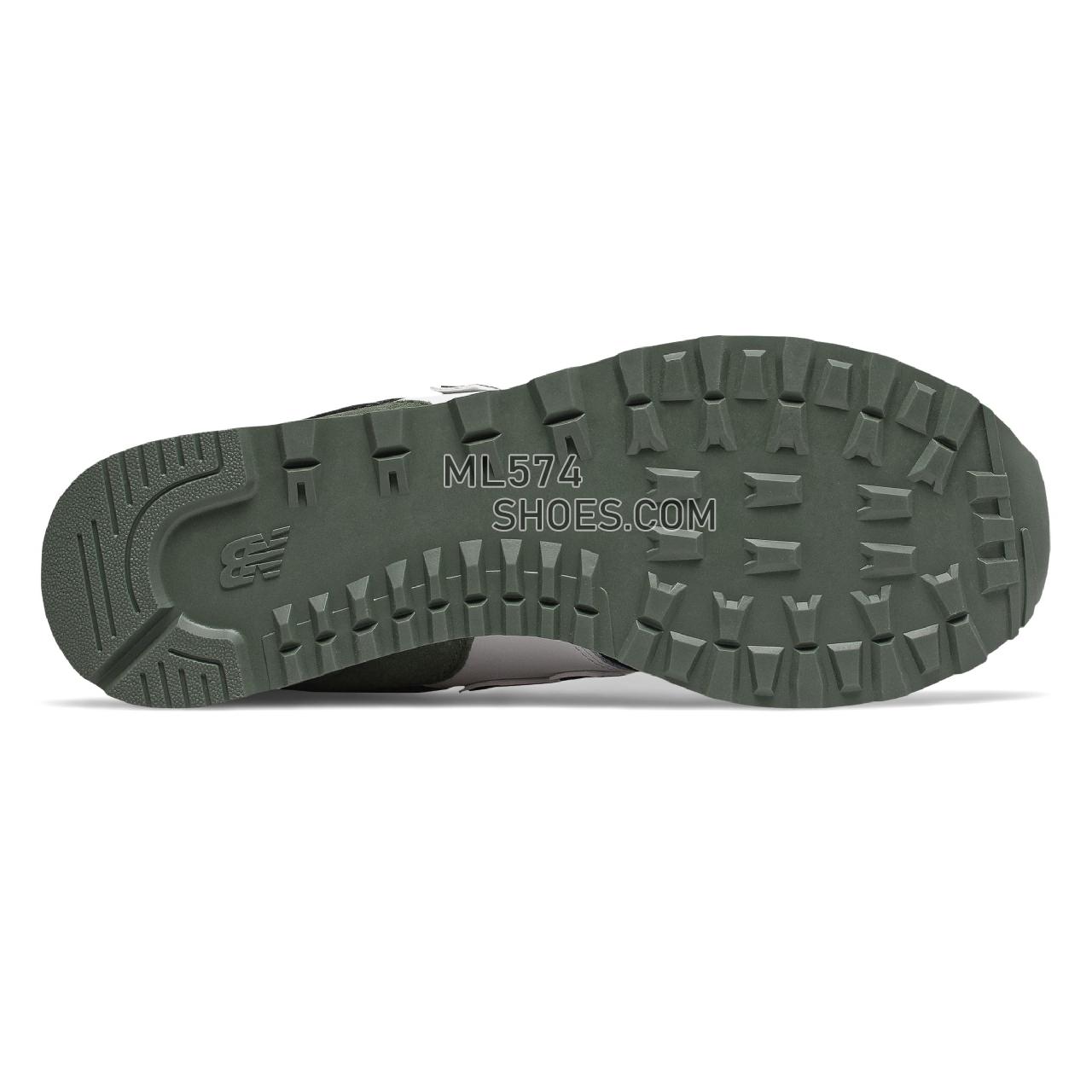 New Balance 574 - Men's Classic Sneakers - Black with Slate Green - ML574JHU