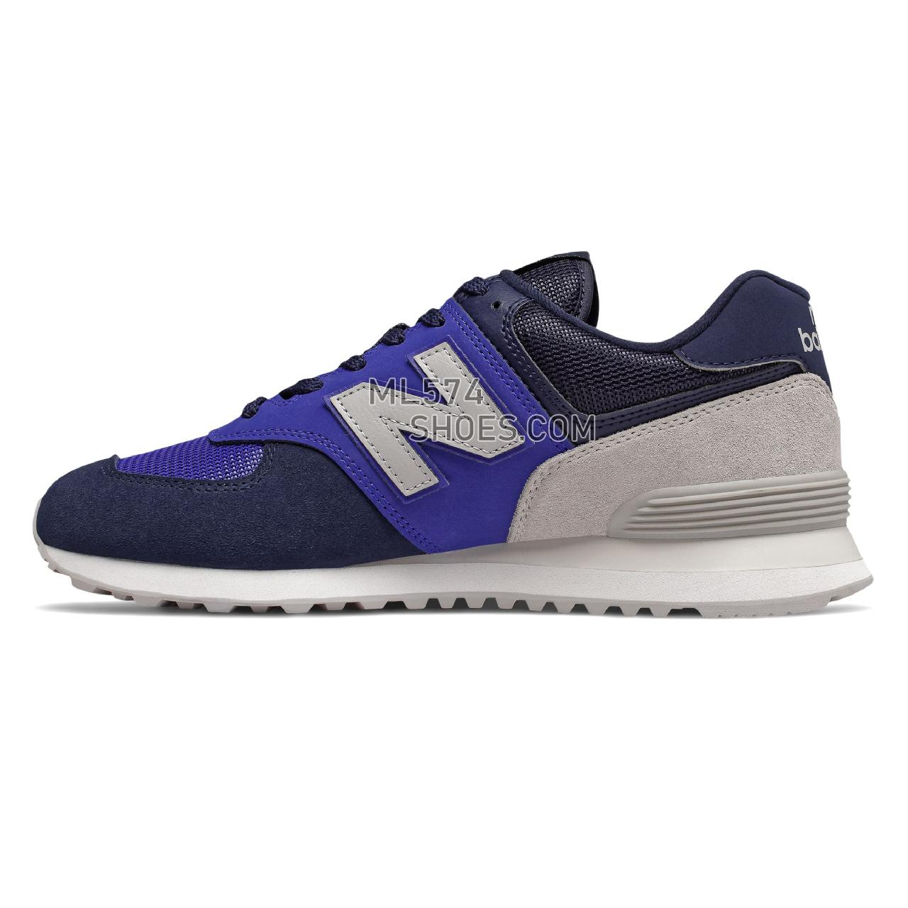 New Balance 574 - Men's Classic Sneakers - Lapis Blue with Sea Salt - ML574JHS