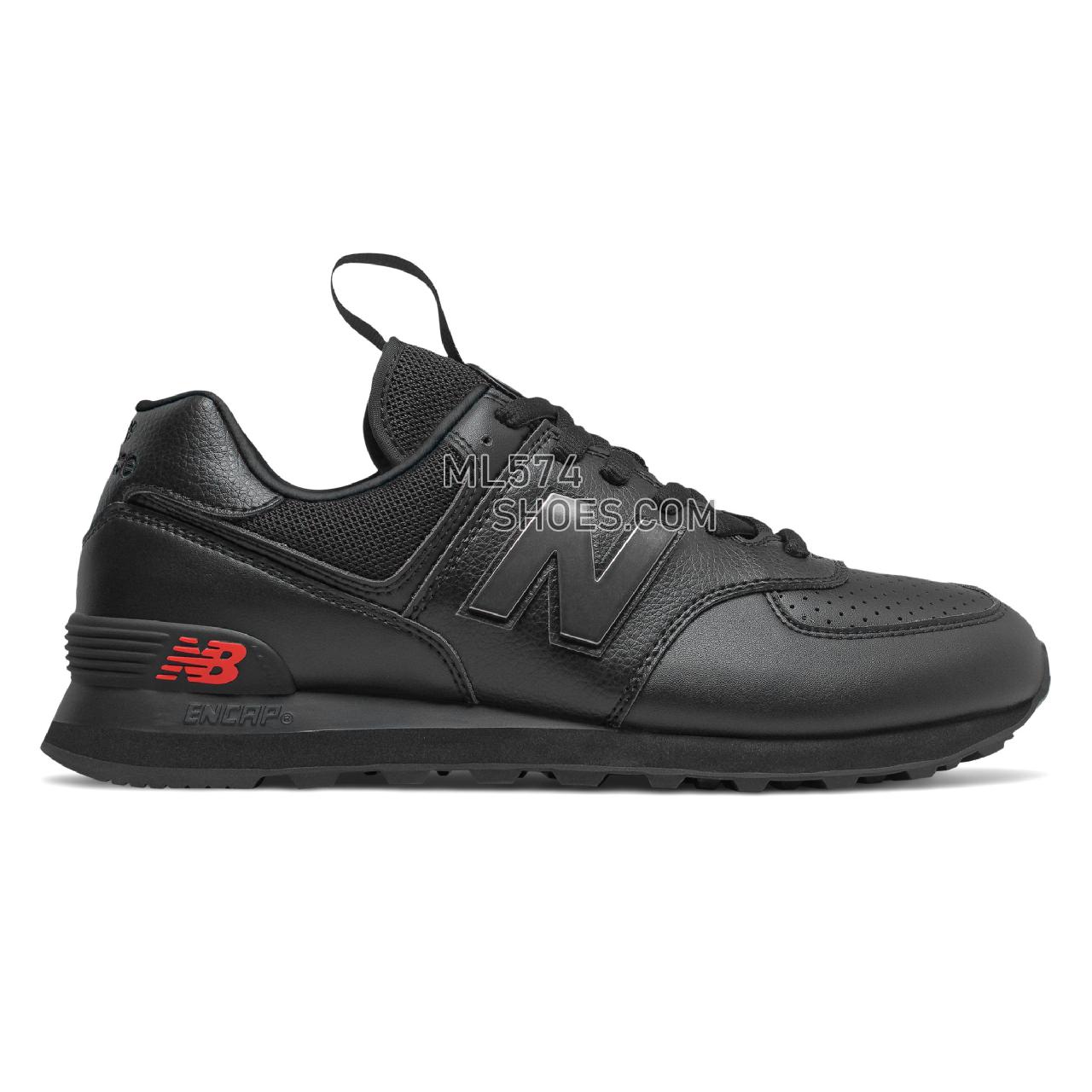 New Balance 574 - Men's Classic Sneakers - Black with Black Caviar - ML574SOW