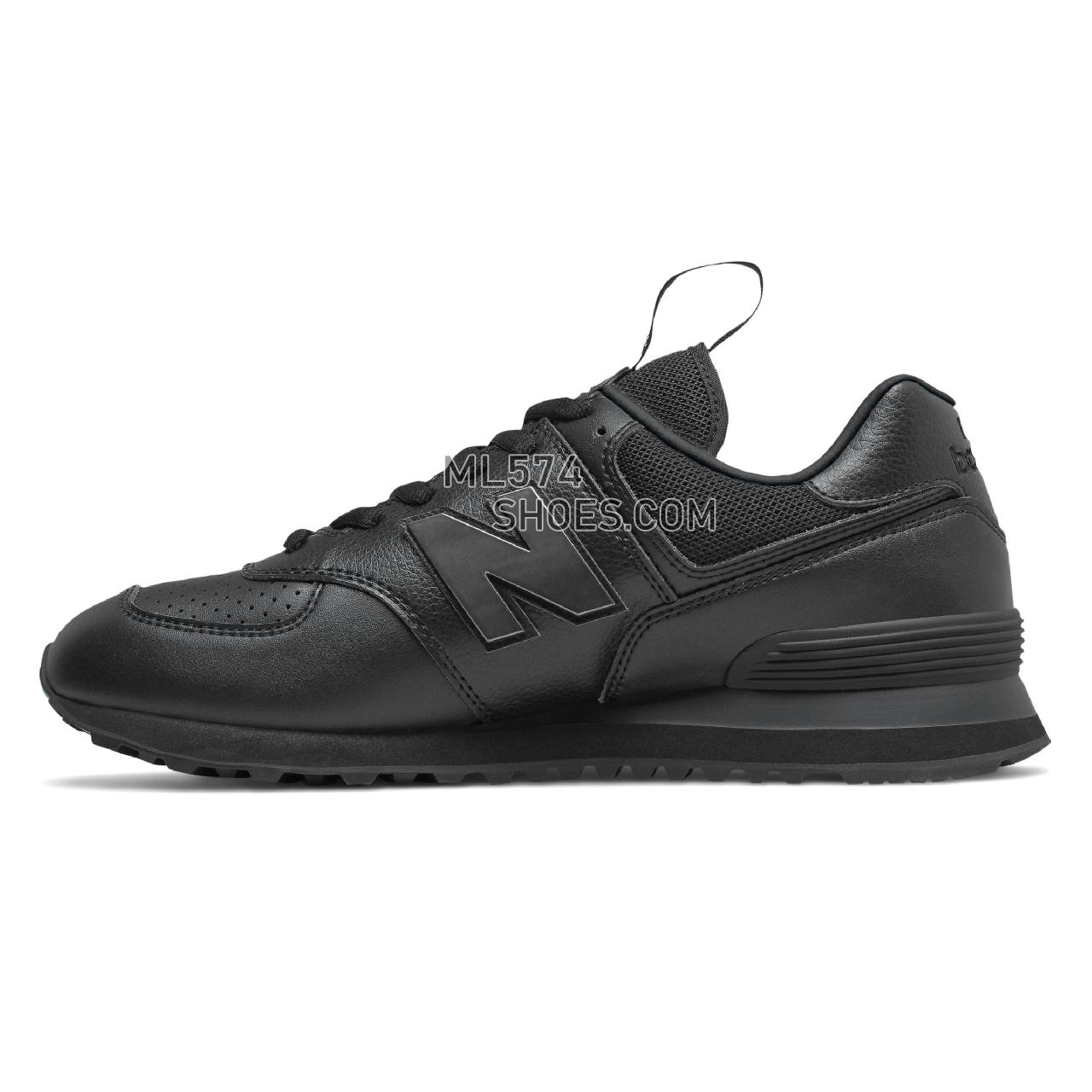New Balance 574 - Men's Classic Sneakers - Black with Black Caviar - ML574SOW
