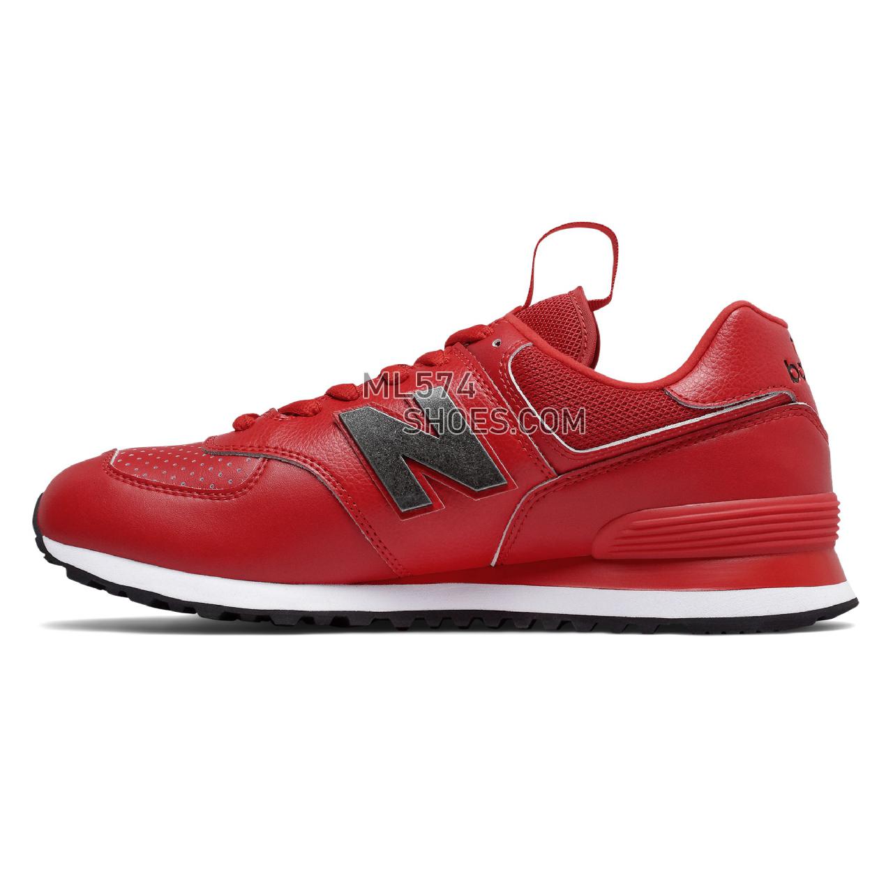 New Balance 574 - Men's Classic Sneakers - Team Red with Black - ML574SOY