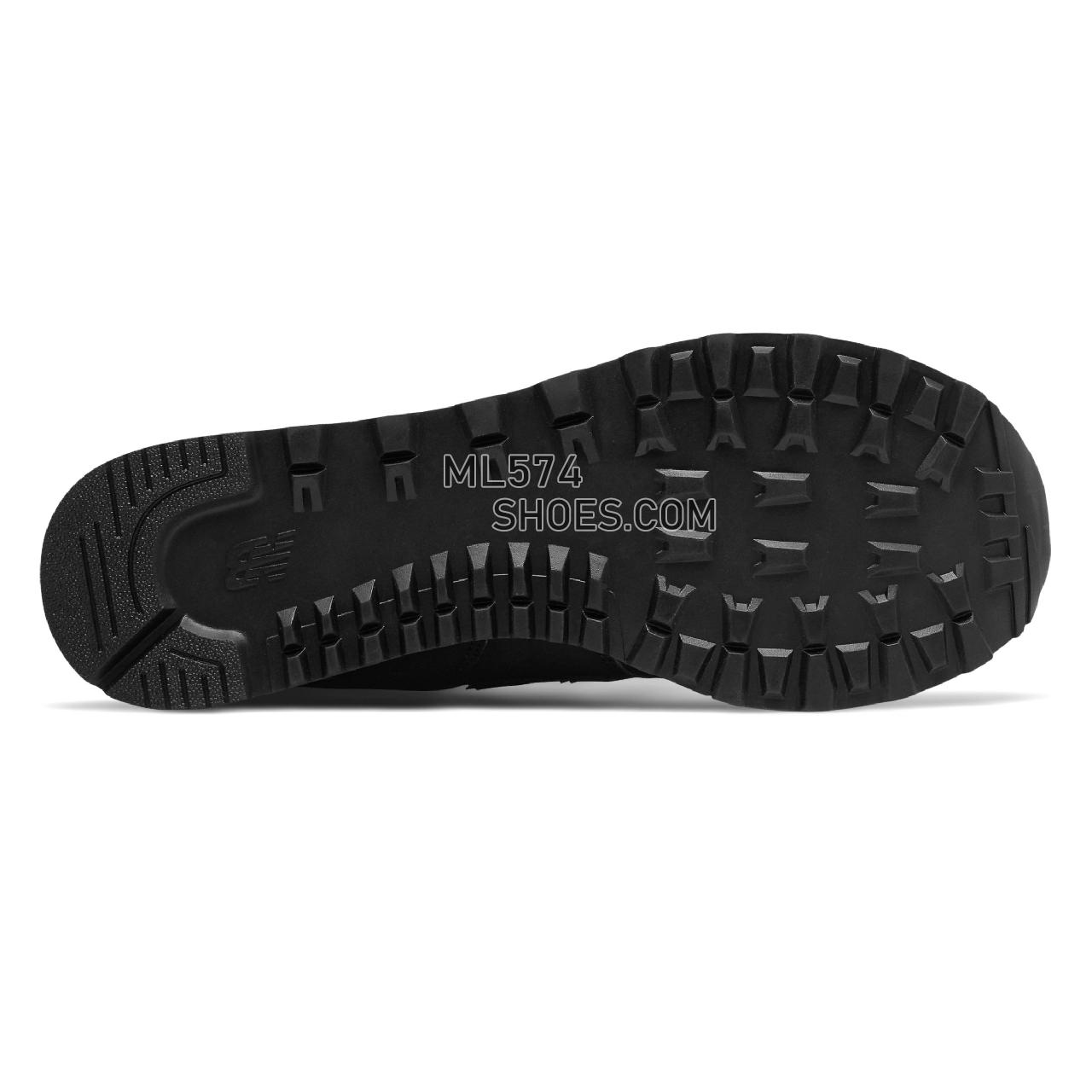 New Balance 574 - Men's Classic Sneakers - Black with Gunmetal - ML574FV