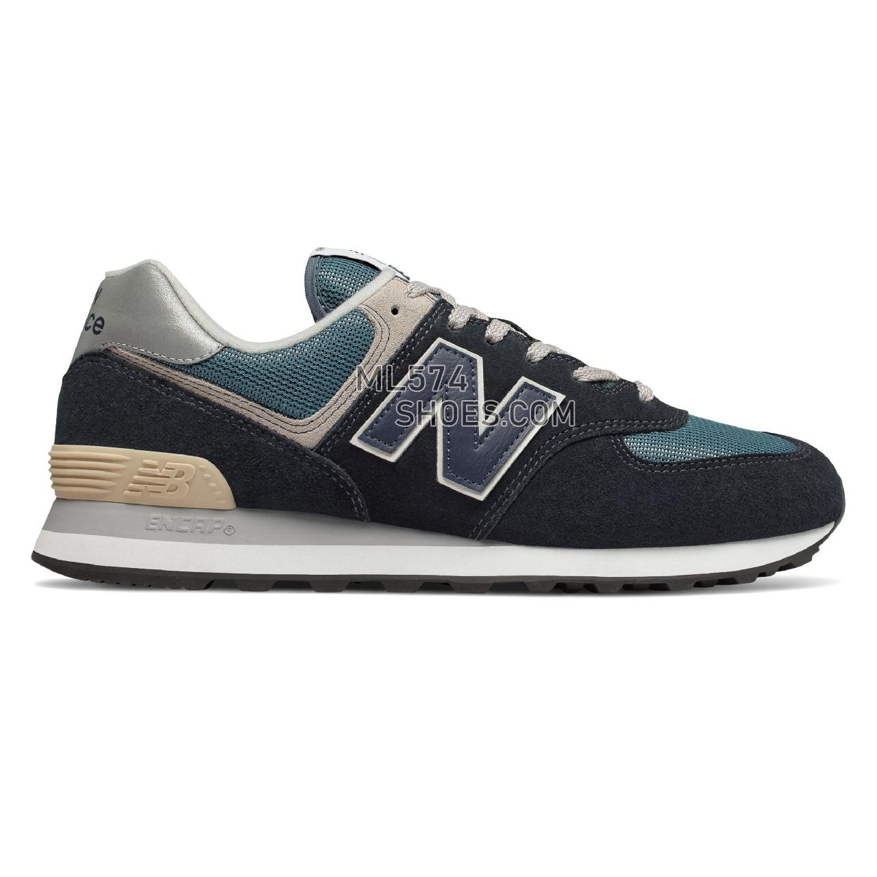 New Balance 574 - Men's Classic Sneakers - Dark Navy with Marred Blue - ML574ESS