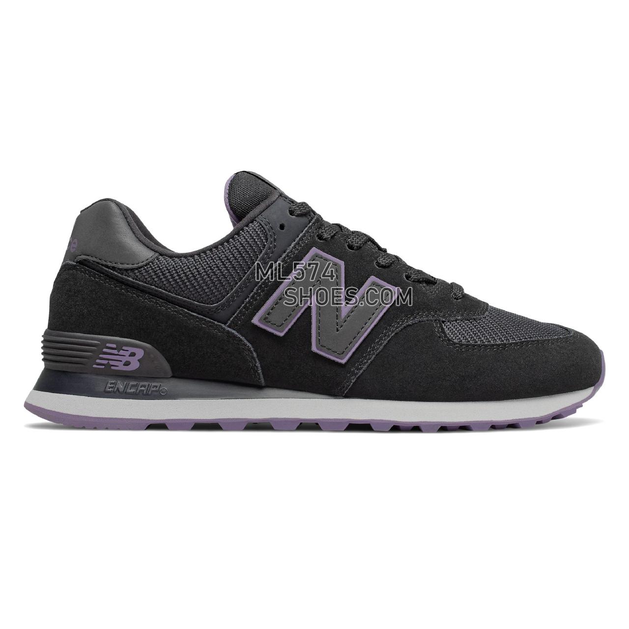 New Balance 574 - Men's Classic Sneakers - Black with Magnet - ML574JHK
