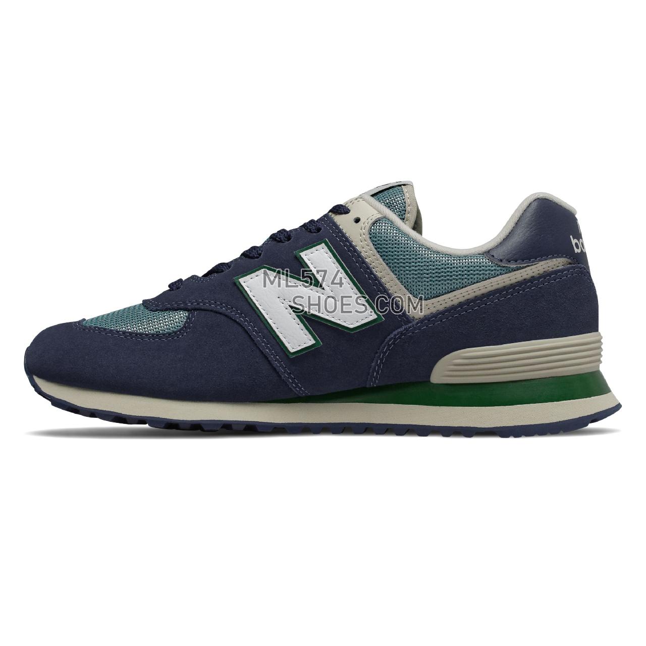 New Balance 574 - Men's Classic Sneakers - Pigment with Chambray - ML574ERK