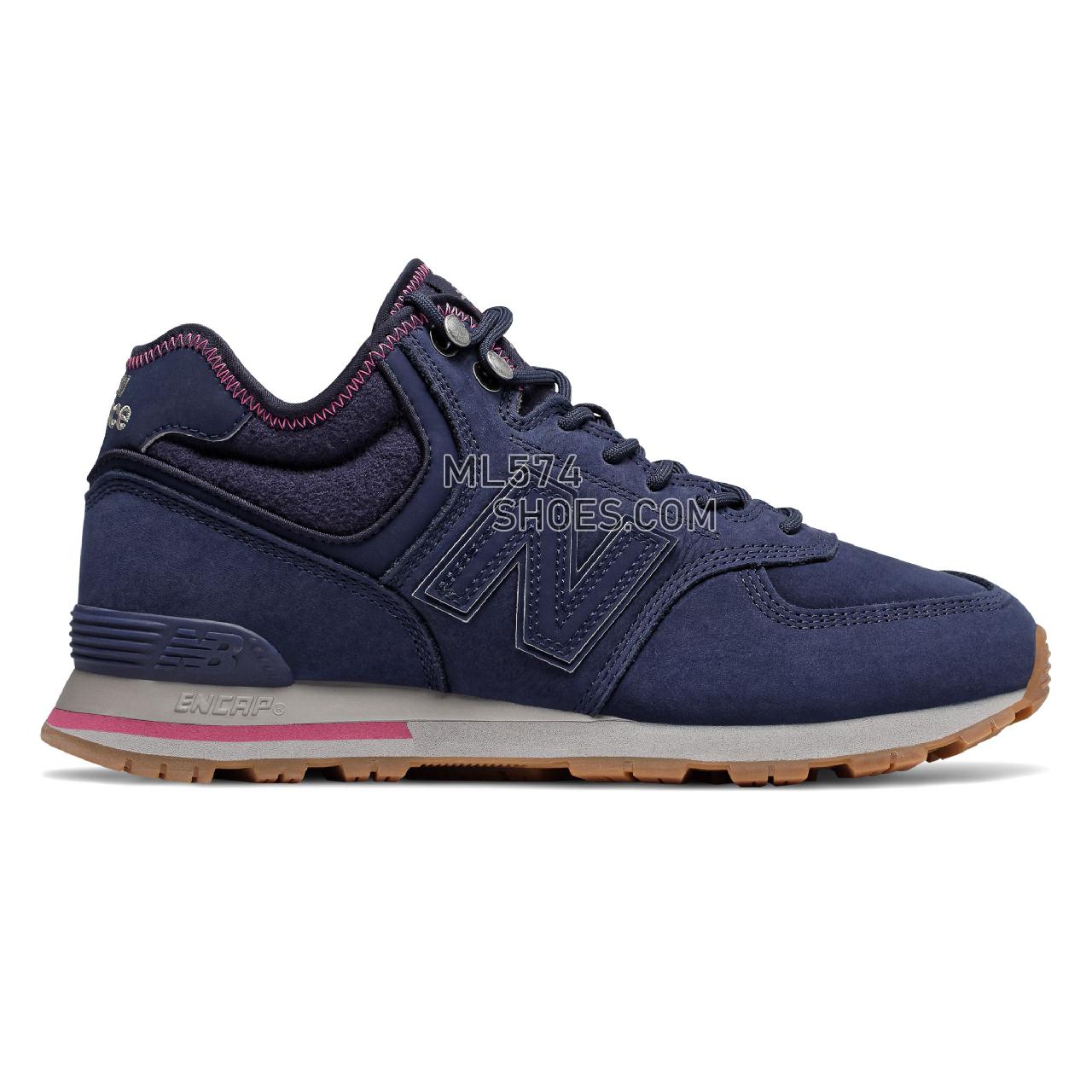 New Balance 574 Mid - Men's Classic Sneakers - Pigment with Dragon Fruit - MH574RDE