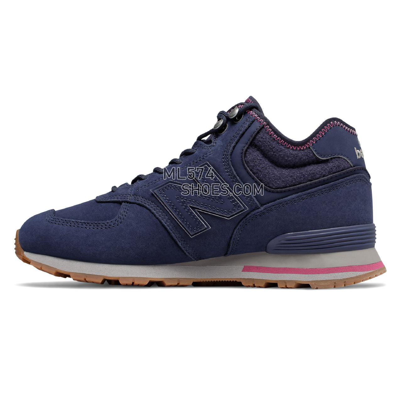 New Balance 574 Mid - Men's Classic Sneakers - Pigment with Dragon Fruit - MH574RDE