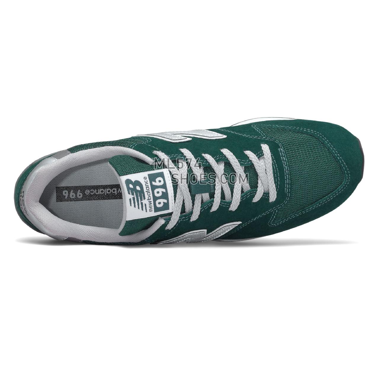 New Balance 996v2 - Men's Classic Sneakers - Team Forest Green with Silver - CM996BS