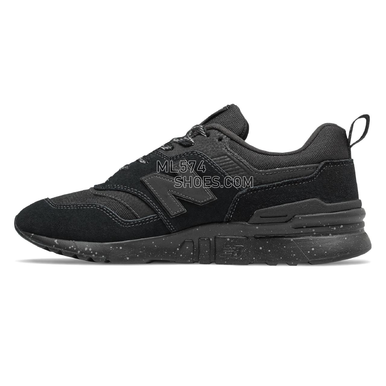 New Balance 997H - Men's Classic Sneakers - Black with Black Caviar - CM997HCY