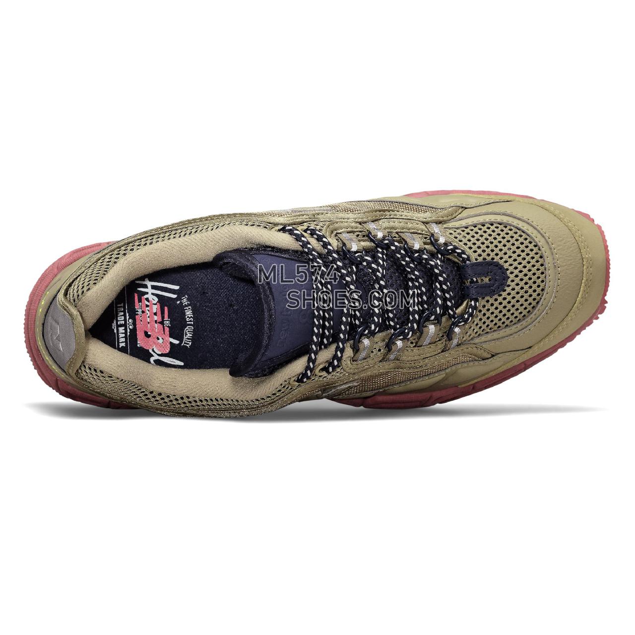 New Balance Herschel x 801 - Men's Classic Sneakers - Kelp with Toro Red and Peacoat - ML801HXC