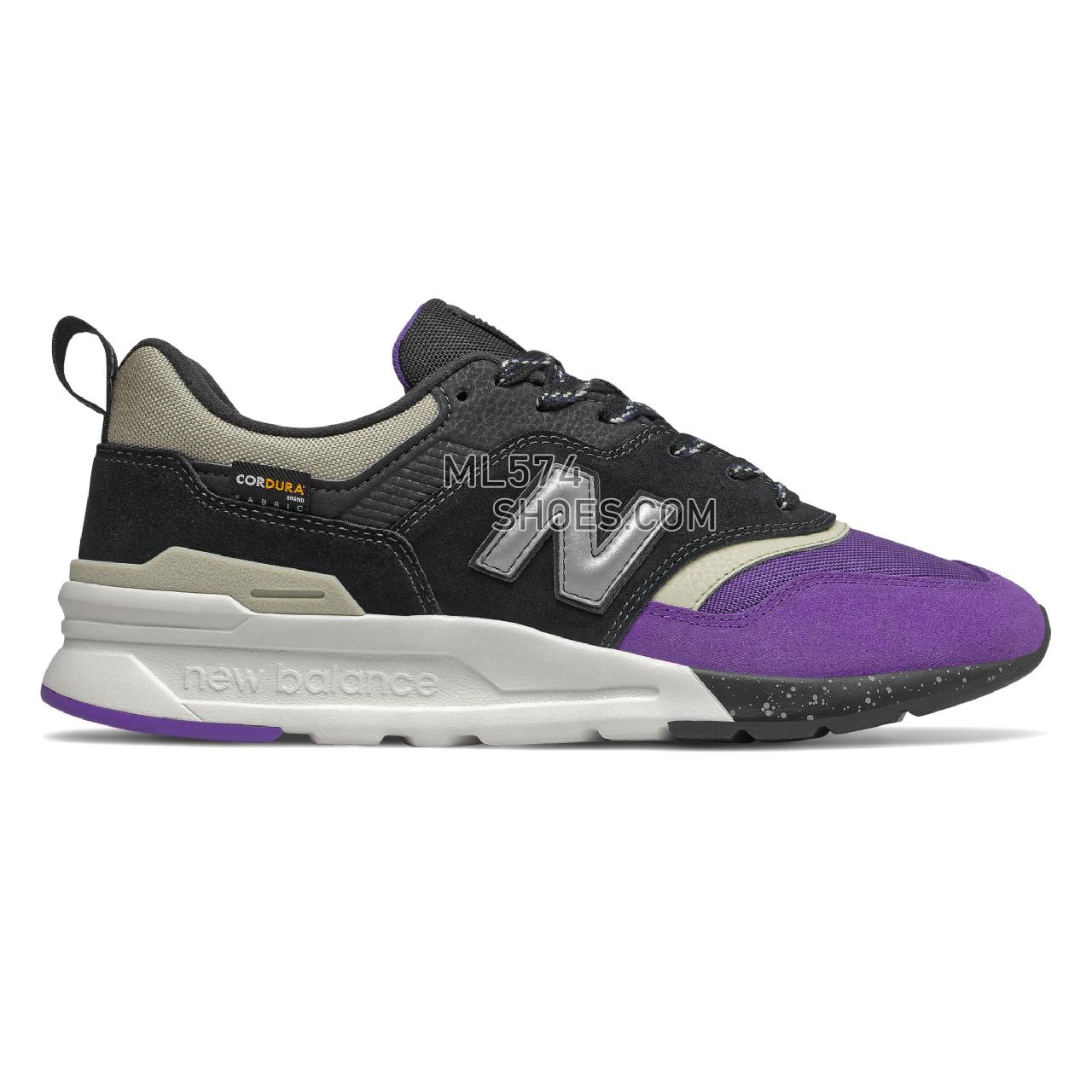 New Balance 997H - Men's Classic Sneakers - Black with Prism Purple - CM997HYT