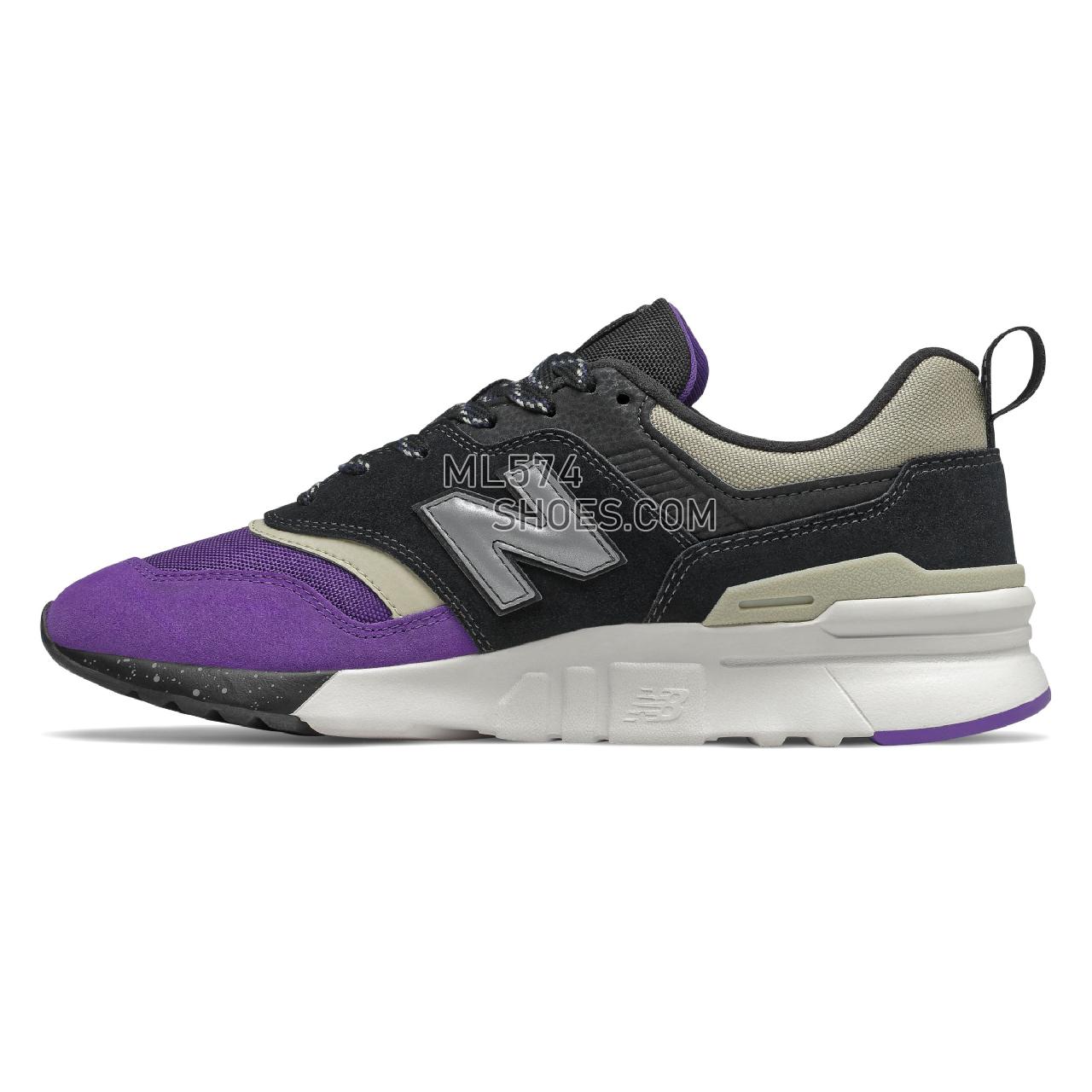 New Balance 997H - Men's Classic Sneakers - Black with Prism Purple - CM997HYT