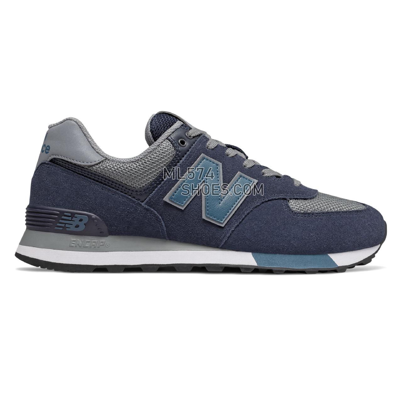 New Balance 574 - Men's Classic Sneakers - Pigment with Gunmetal - ML574FND