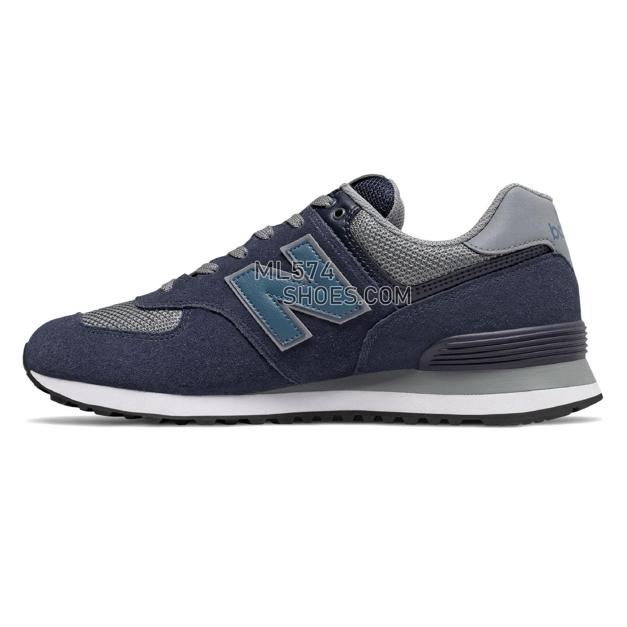 New Balance 574 - Men's Classic Sneakers - Pigment with Gunmetal - ML574FND