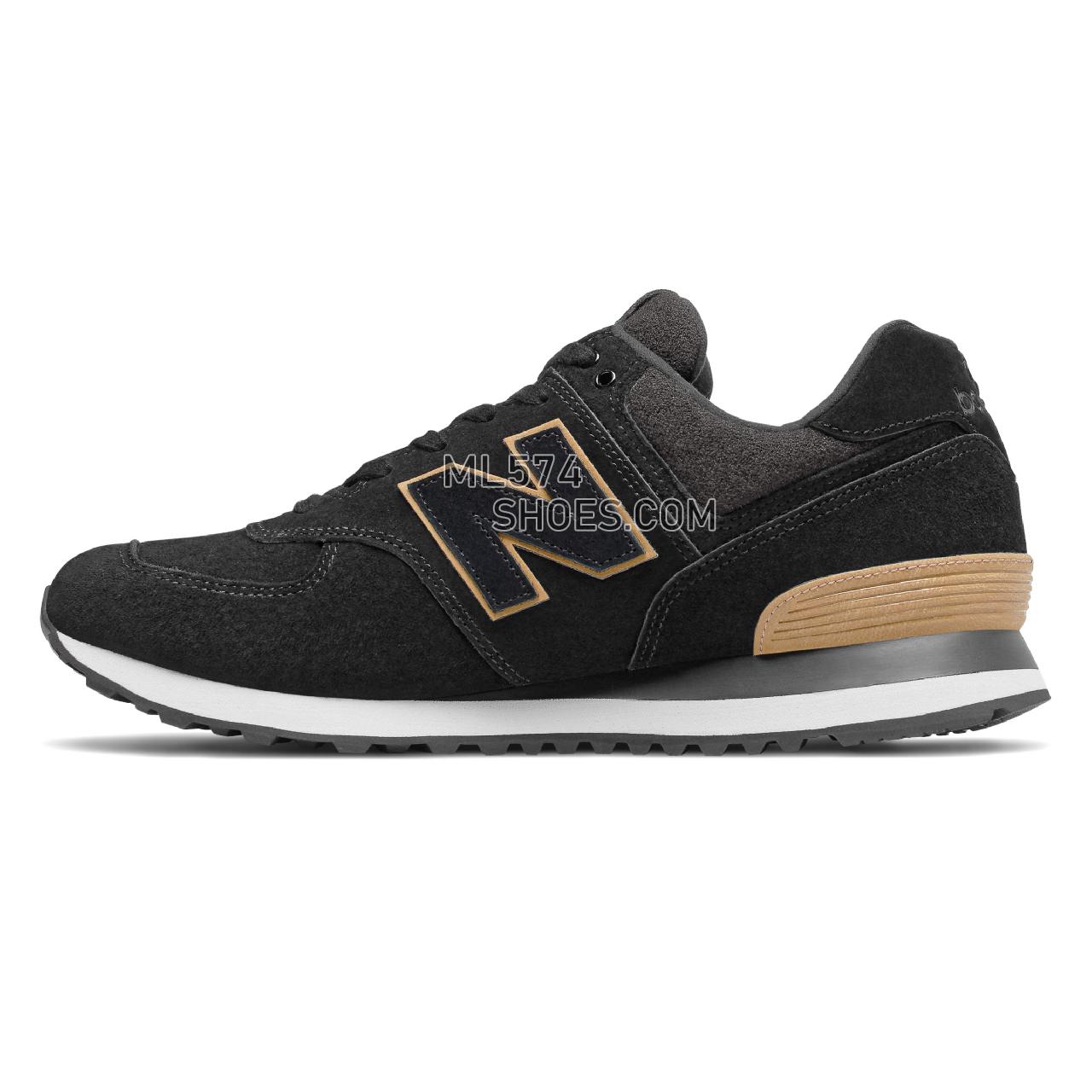 New Balance 574 - Men's Classic Sneakers - Black with Tan - ML574JFE