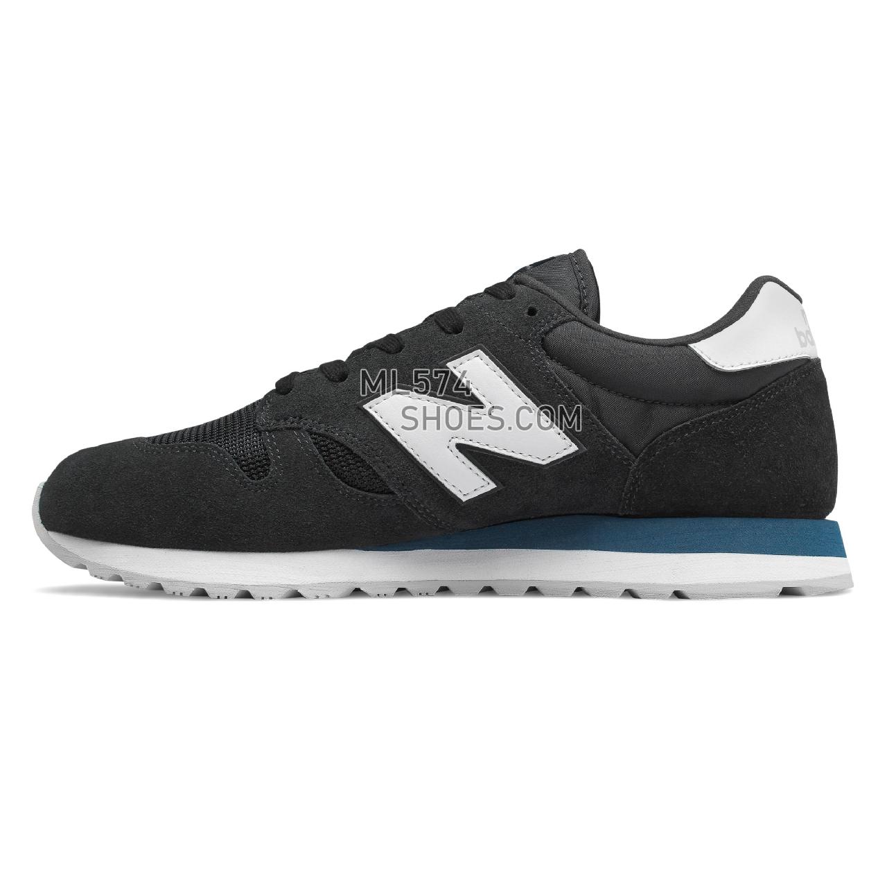 New Balance 520 - Men's Classic Sneakers - Black with White - U520GF