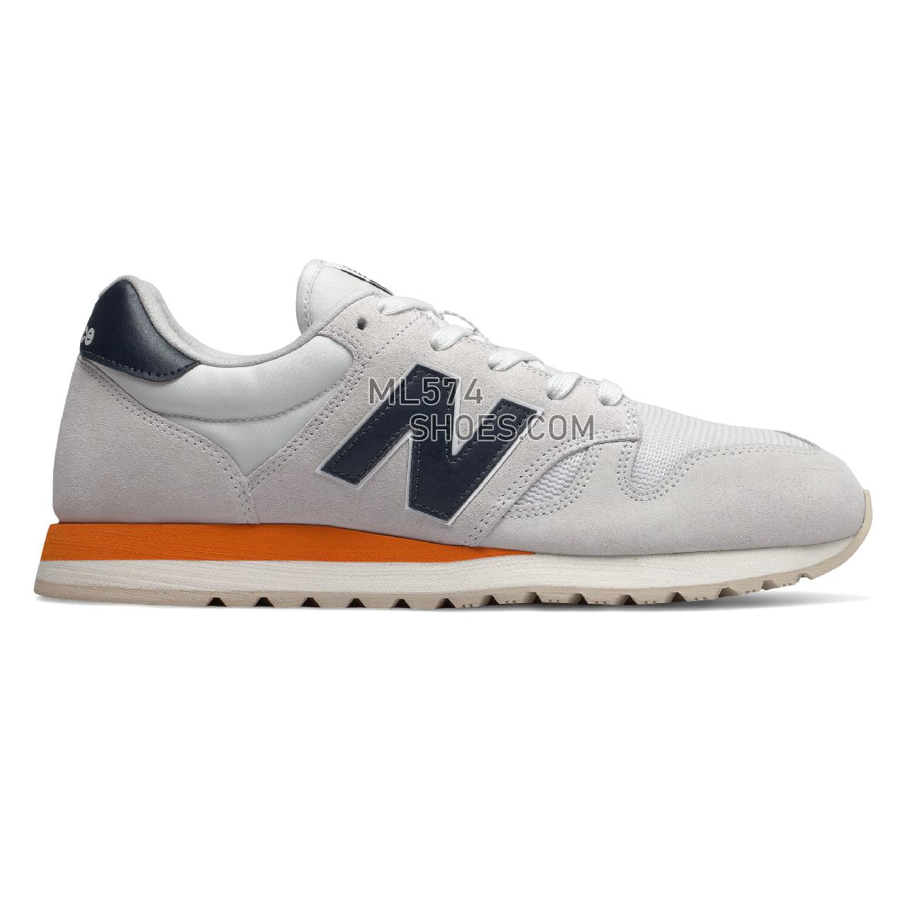 New Balance 520 - Men's Classic Sneakers - Arctic Fox with Vintage Orange - U520GI