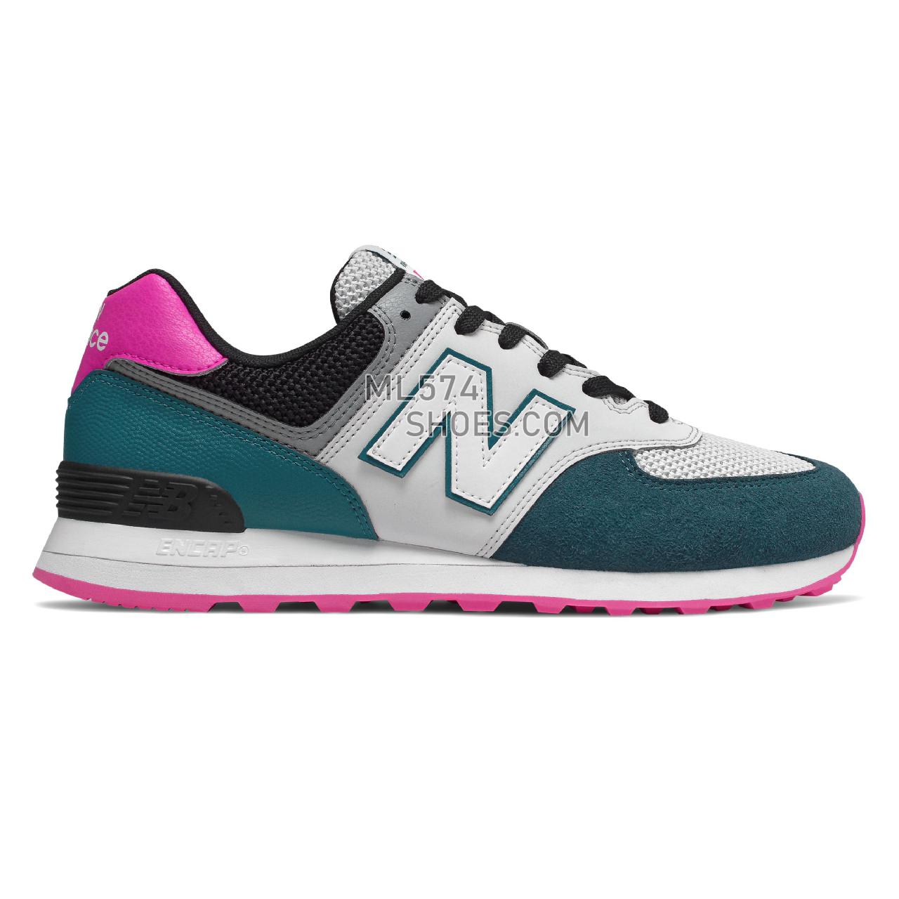 New Balance 574 - Men's Classic Sneakers - Dark Neptune with Peony - ML574PWC