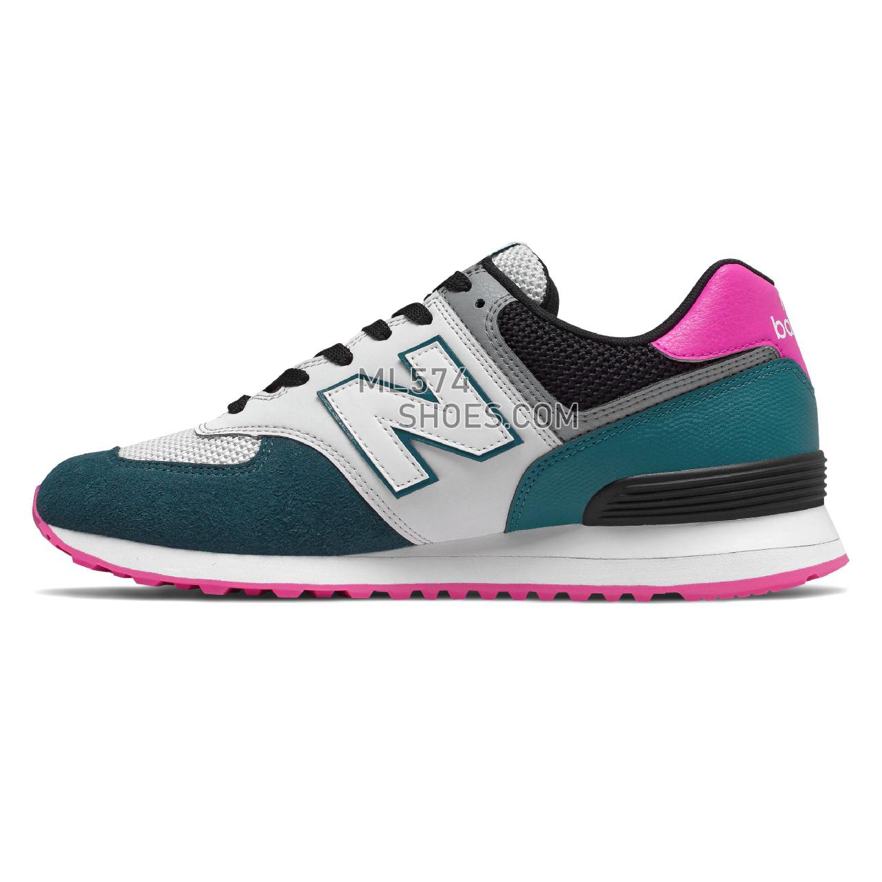 New Balance 574 - Men's Classic Sneakers - Dark Neptune with Peony - ML574PWC