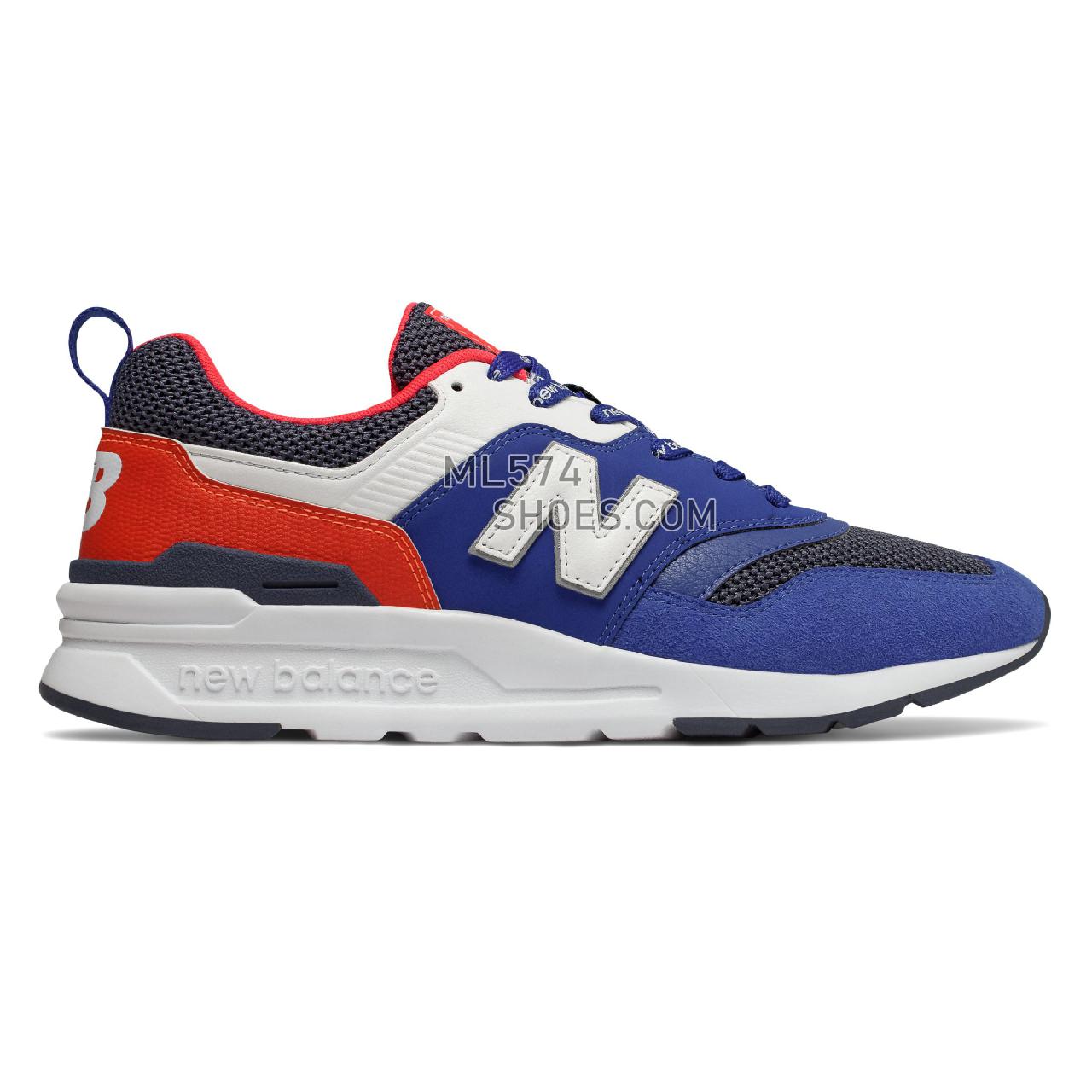 New Balance 997H - Men's Classic Sneakers - Team Royal with Energy Red - CM997HEB