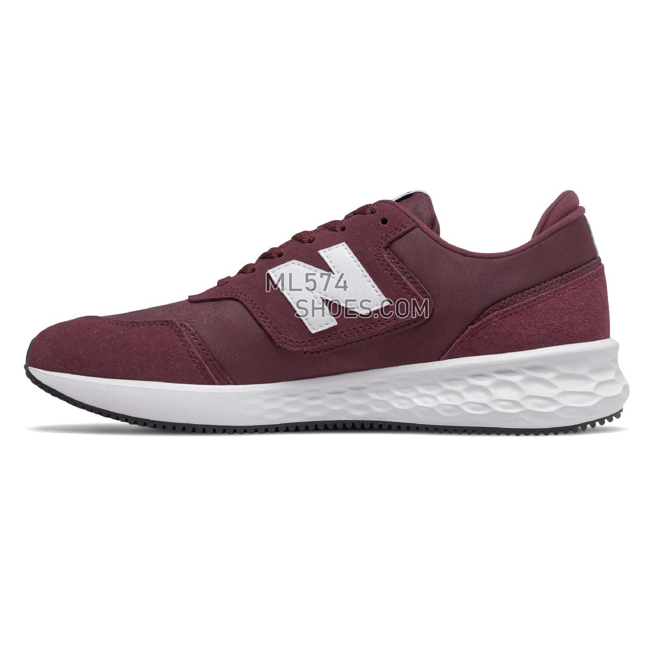 New Balance Fresh Foam X-70 - Men's Sport Style Sneakers - NB Burgundy with Munsell White - MSX70CF