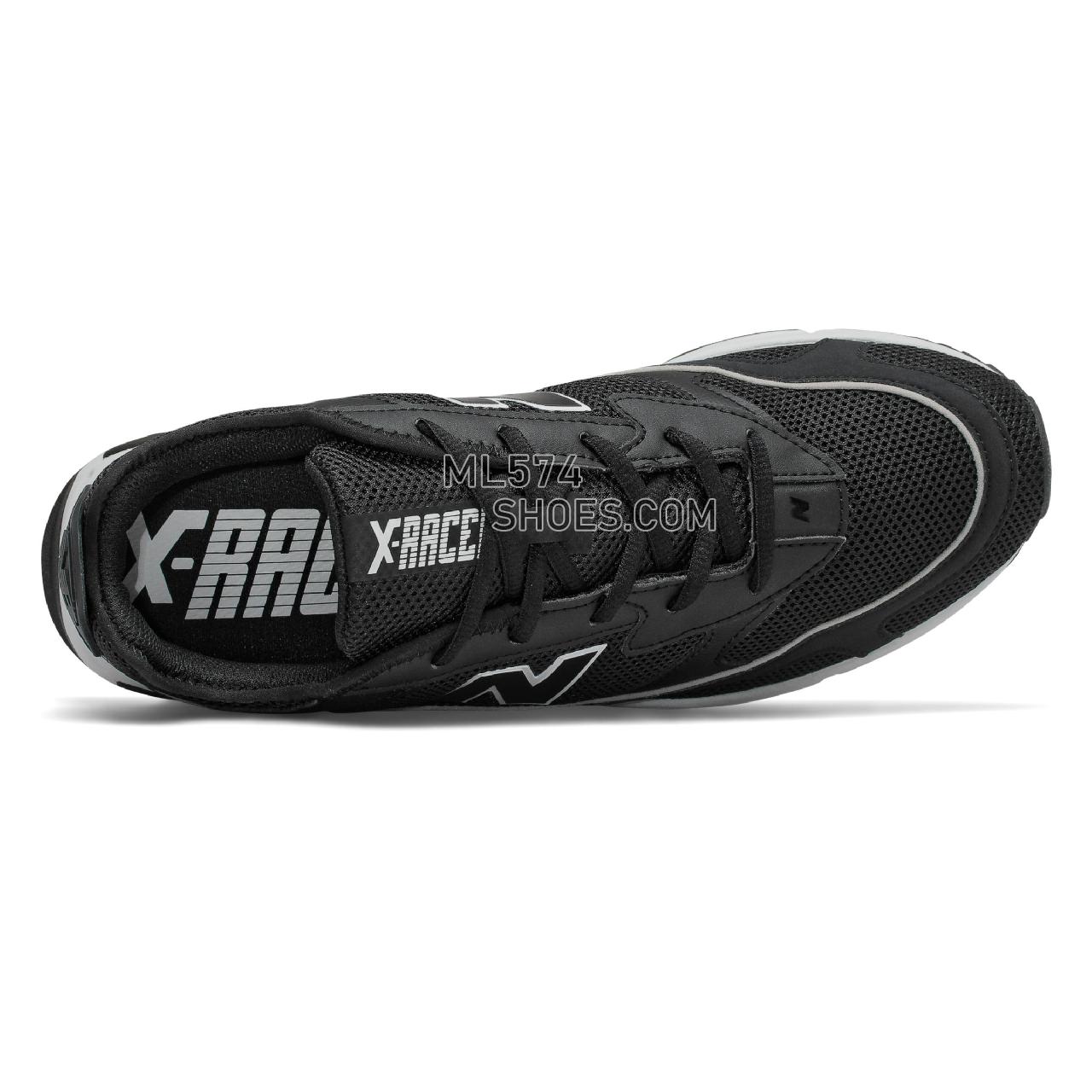 New Balance X-Racer - Men's Sport Style Sneakers - Black with Rain Cloud - MSXRCNI