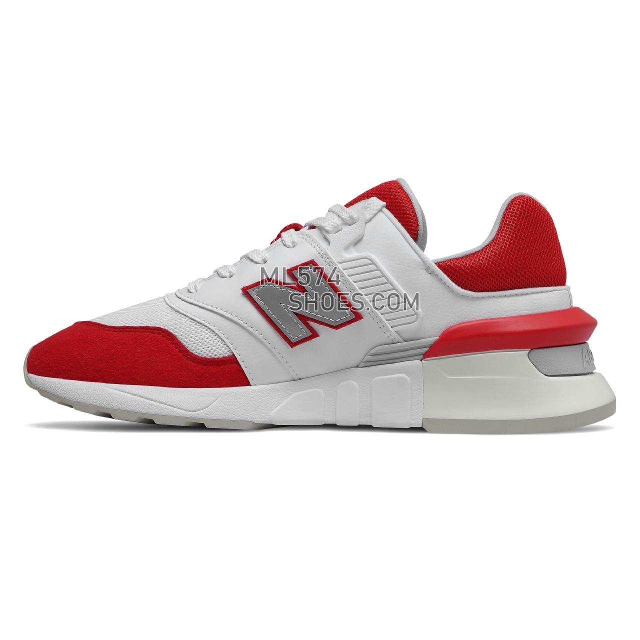 New Balance 997 Sport - Men's Sport Style Sneakers - Munsell White with Team Red - MS997LOJ