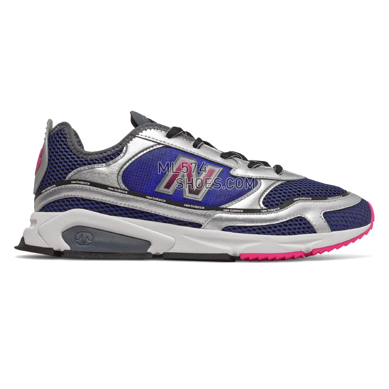 New Balance X-Racer - Men's Sport Style Sneakers - Team Royal with Silver Metallic - MSXRCSNF