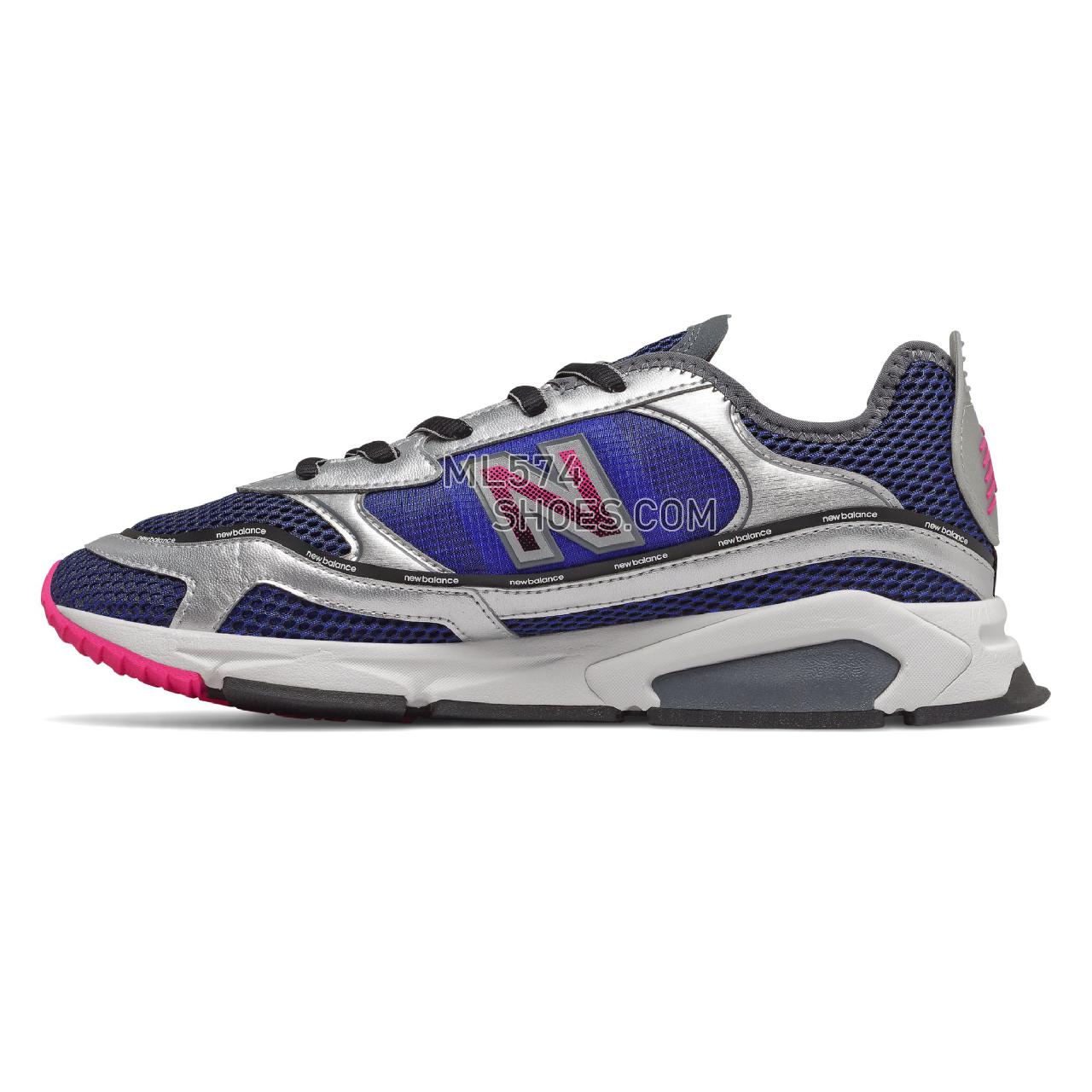 New Balance X-Racer - Men's Sport Style Sneakers - Team Royal with Silver Metallic - MSXRCSNF