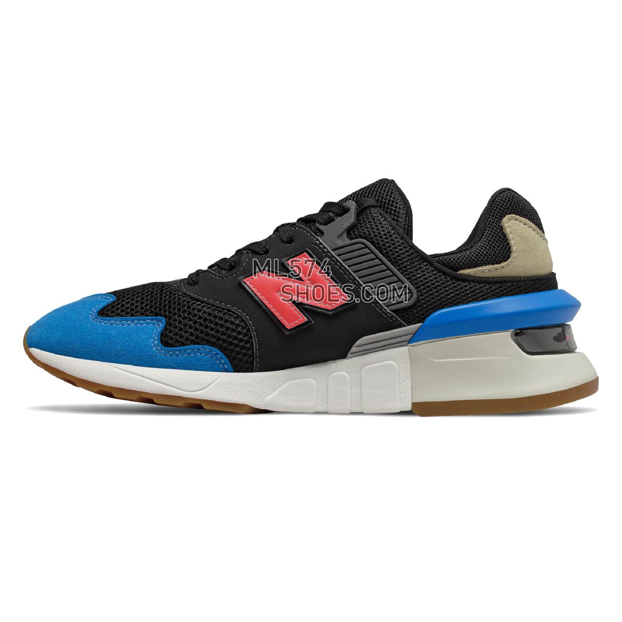New Balance 997 Sport - Men's Sport Style Sneakers - Black with Neo Classic Blue - MS997JHZ
