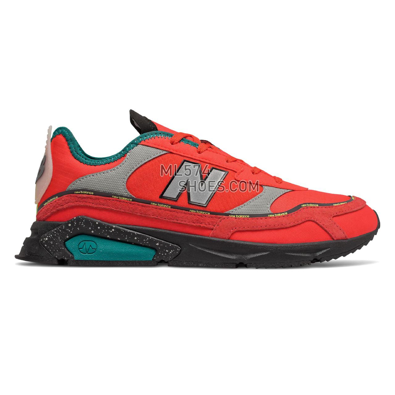 New Balance X-Racer - Men's Sport Style Sneakers - Neo Flame with Team Teal and Black - MSXRCHSB