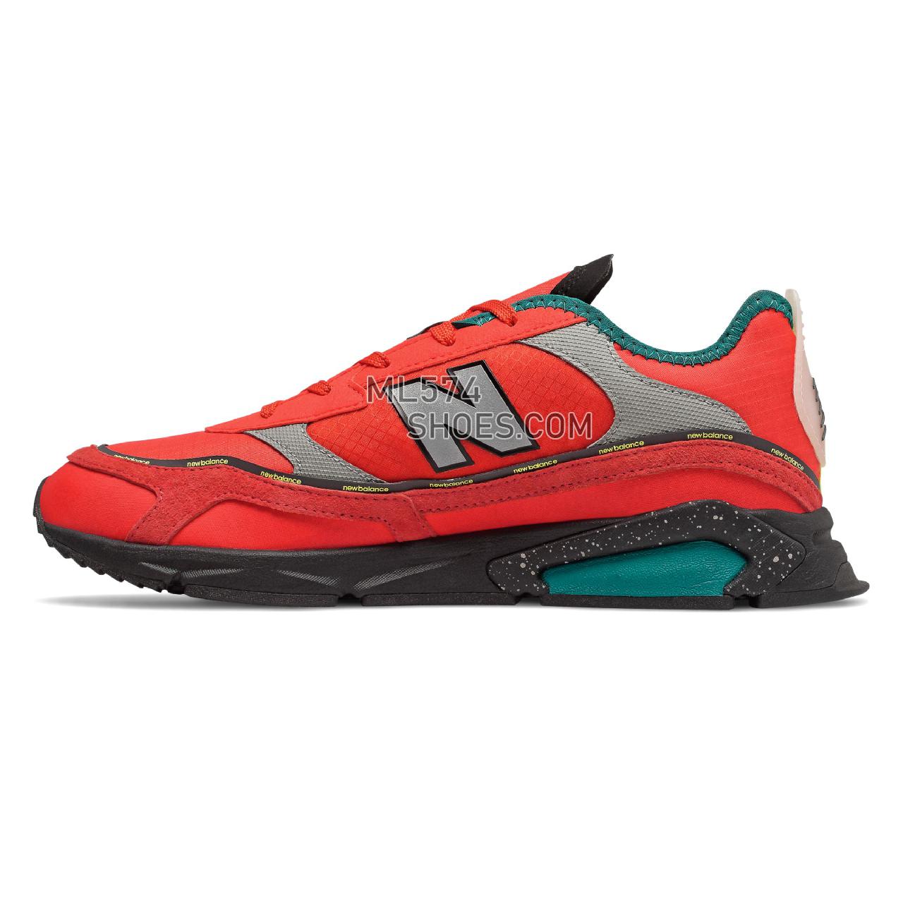 New Balance X-Racer - Men's Sport Style Sneakers - Neo Flame with Team Teal and Black - MSXRCHSB