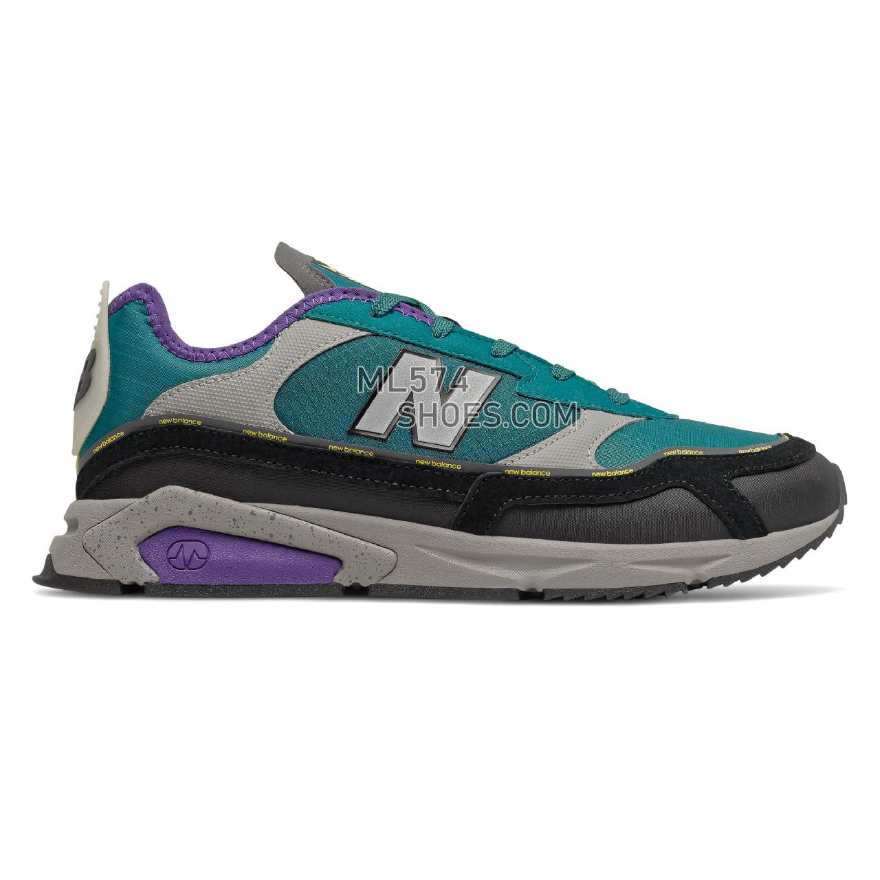 New Balance X-Racer - Men's Sport Style Sneakers - Team Teal with Black and Prism Purple - MSXRCHSC